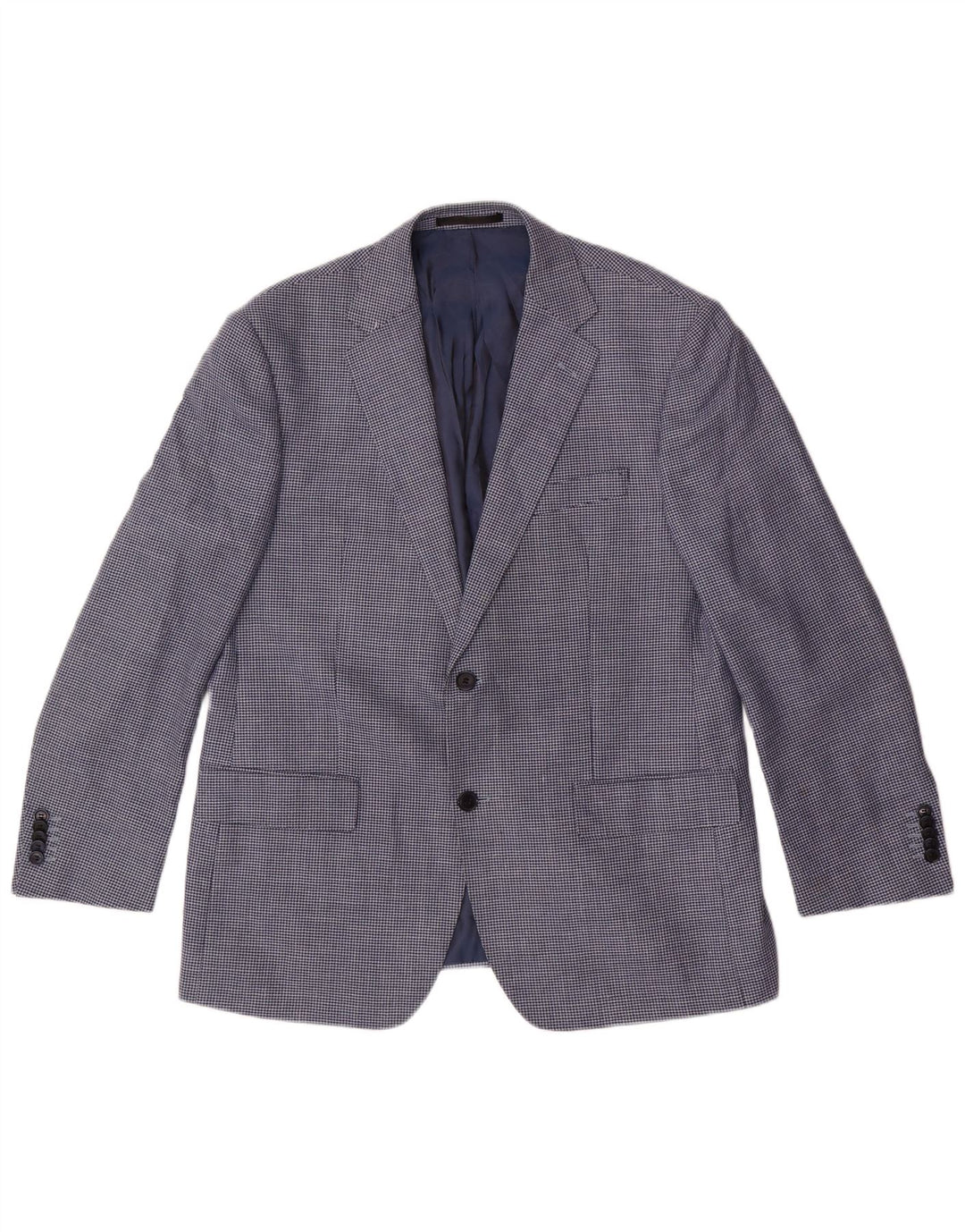 Marks & Spencer Herren-Kurzblazer, Größe 42, Blau, Hahnentrittmuster