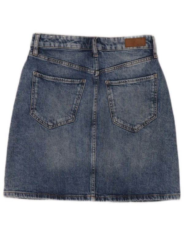 Fat Face Damen Mini-Jeansrock UK 6 XS W26 Blaue Baumwolle