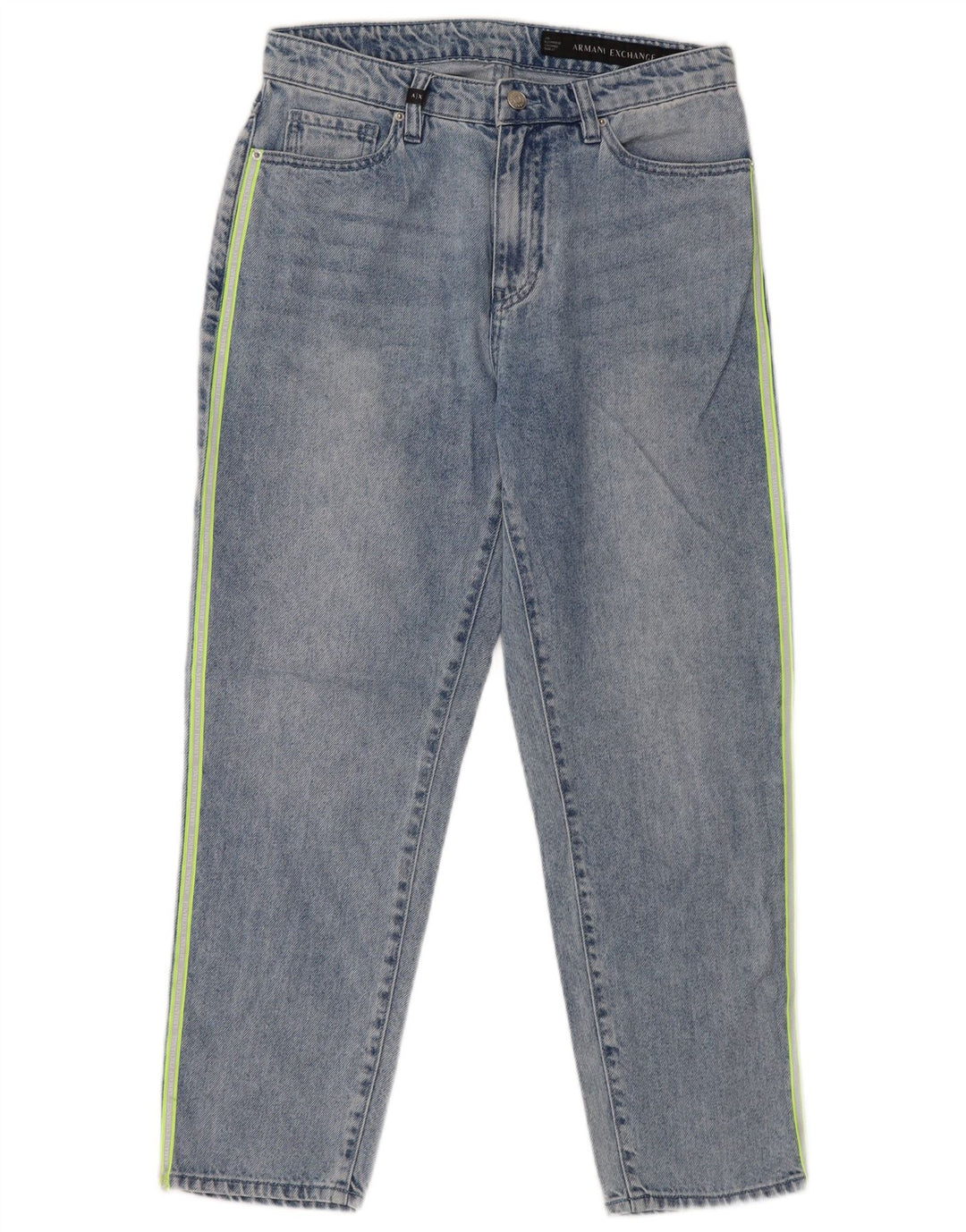 Armani Exchange Damen Boyfriend-Cropped-Jeans W27 L25 Blau