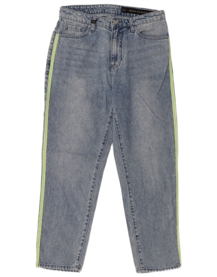 Armani Exchange Damen Boyfriend-Cropped-Jeans W27 L25 Blau