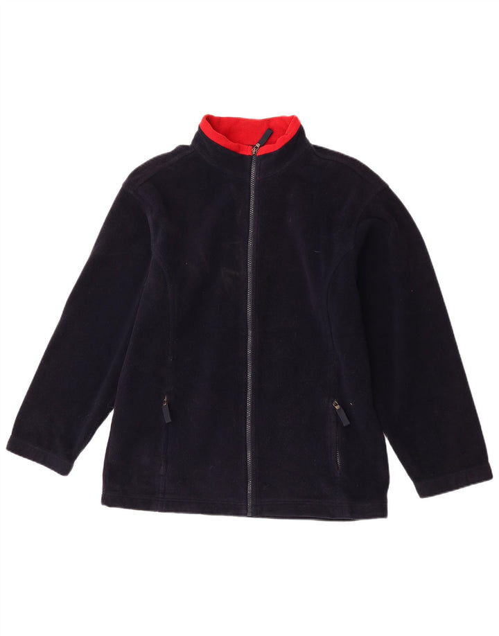 Marks & Spencer Herren Fleecejacke UK 36 Small Marineblau Farbblock