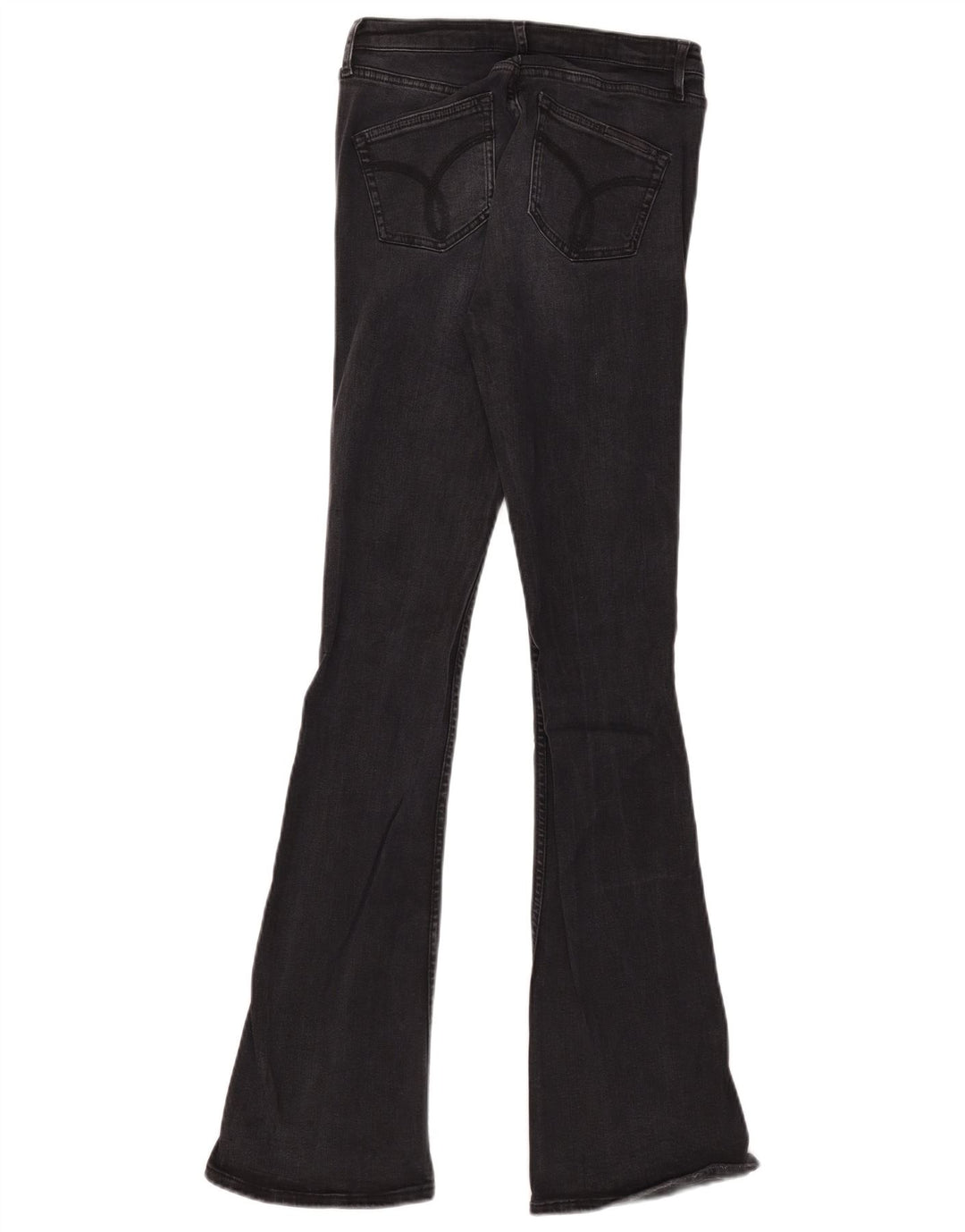 Calvin Klein Damen Slim Bootcut Jeans W28 L32 Schwarzes Lyocell