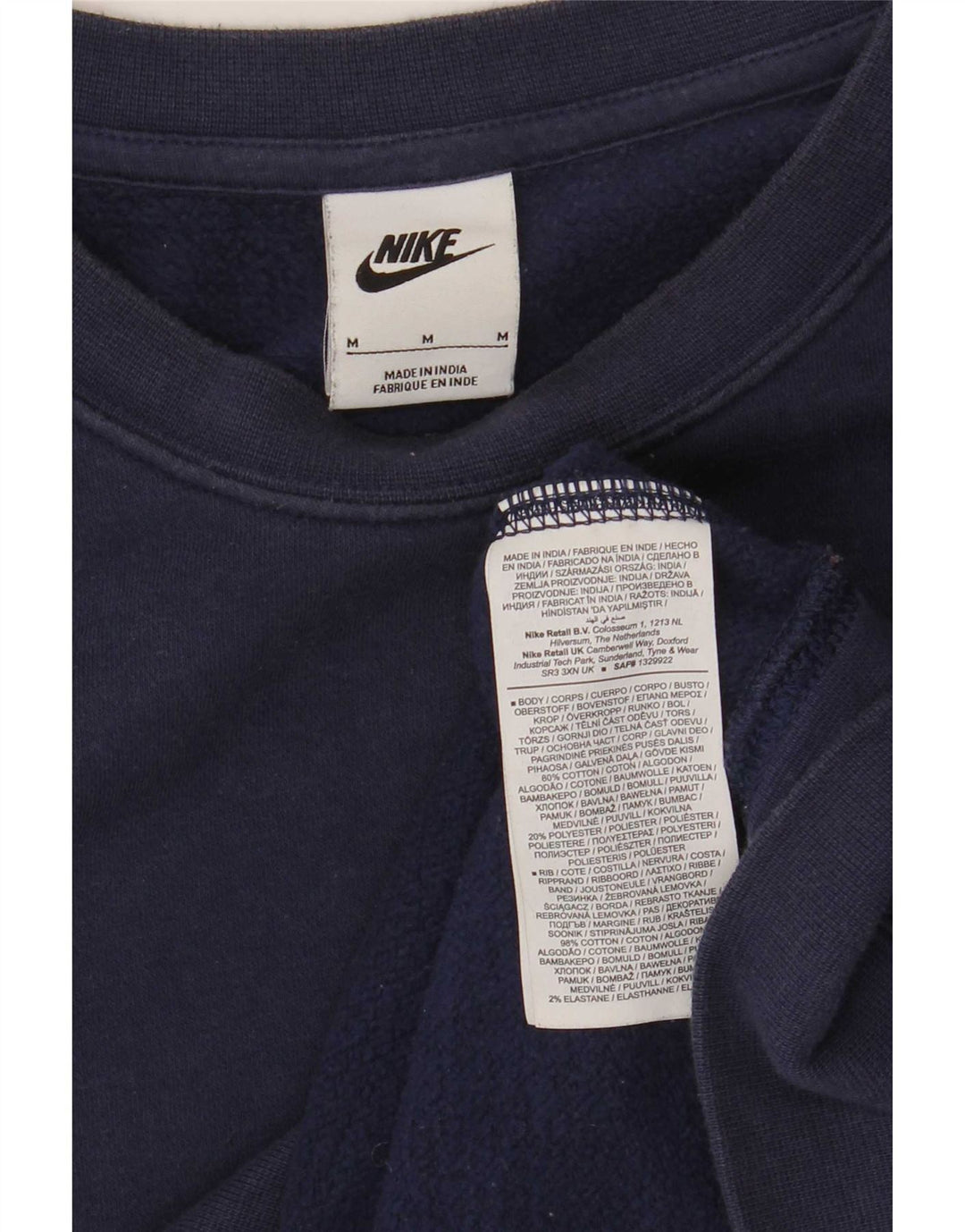 Nike Herren-Sweatshirt mit Grafik, mittelblaue Baumwolle