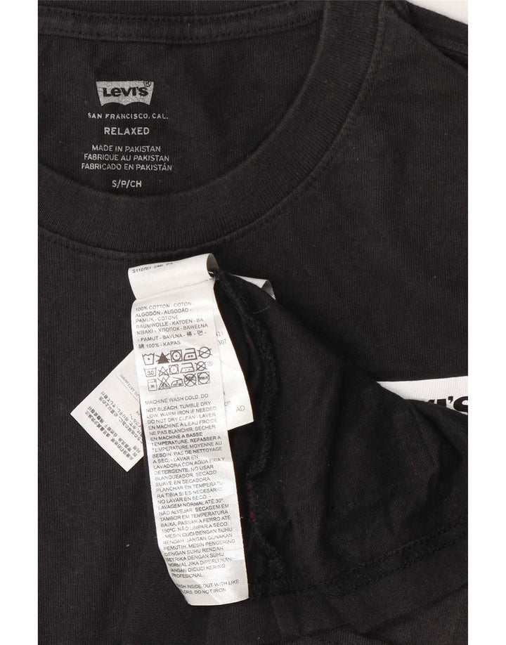 Levi's Herren Relaxed T-Shirt Top Small Schwarz Baumwolle