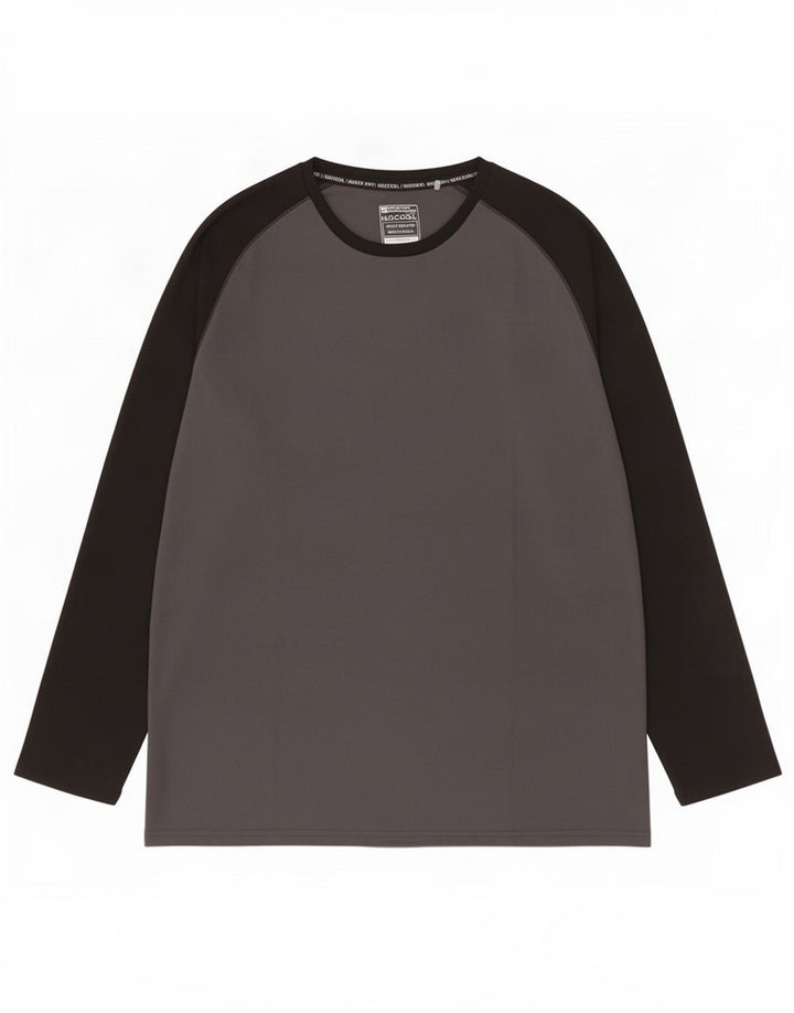 Mountain Warehouse IsoCool-Oberteil für Herren, langärmlig, 2XL, Grau, Farbblock