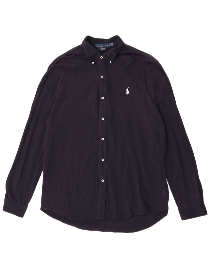 Ralph Lauren Herrenhemd XL Marineblau Baumwolle