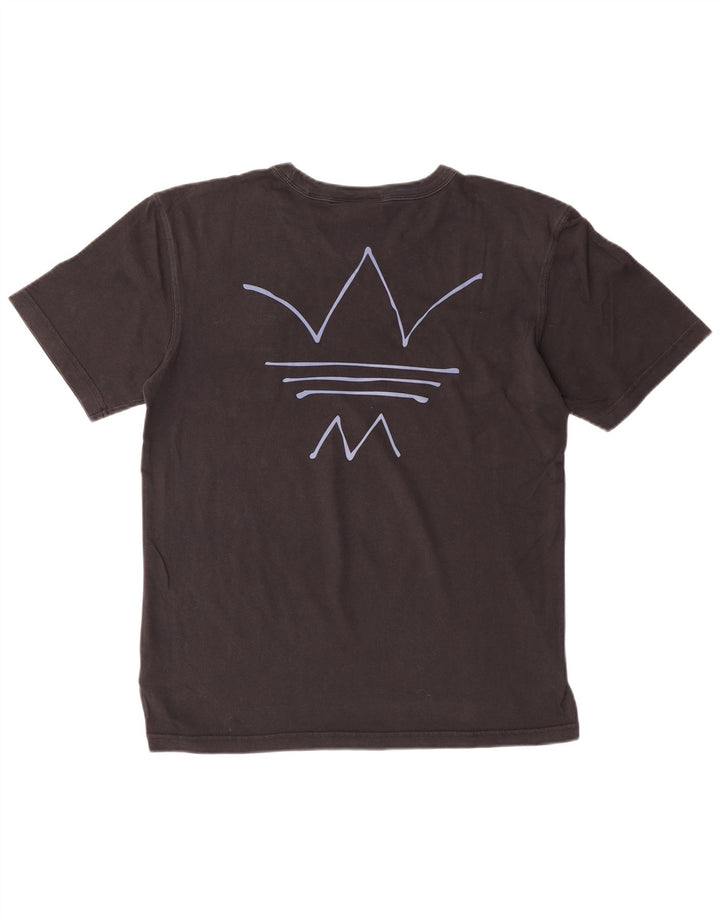 ADIDAS Herren Grafik T-Shirt Top Small Schwarz Baumwolle