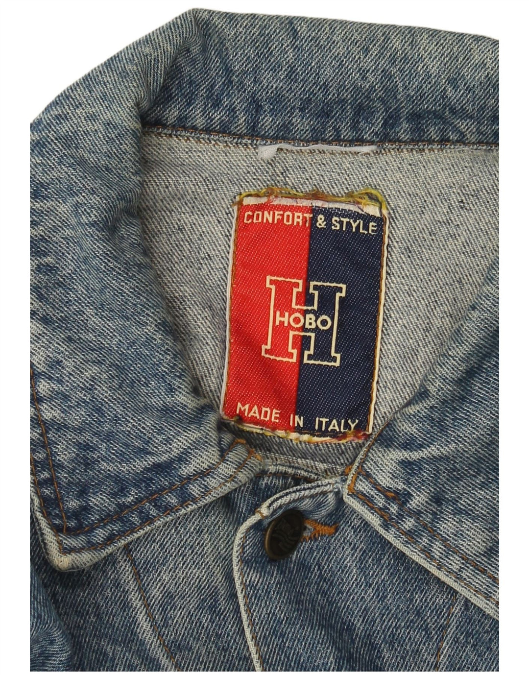 Vintage Herren Jeansjacke UK 40 Groß Blau