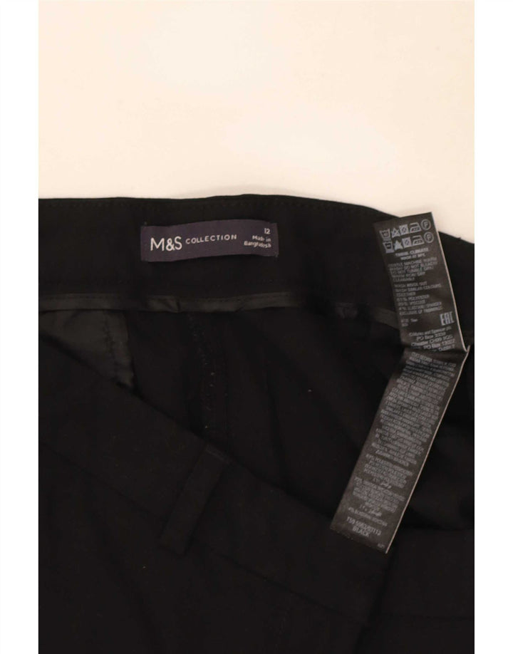 Marks & Spencer Damen Crop Suit Hose UK 12 Medium W30 L25 Schwarz