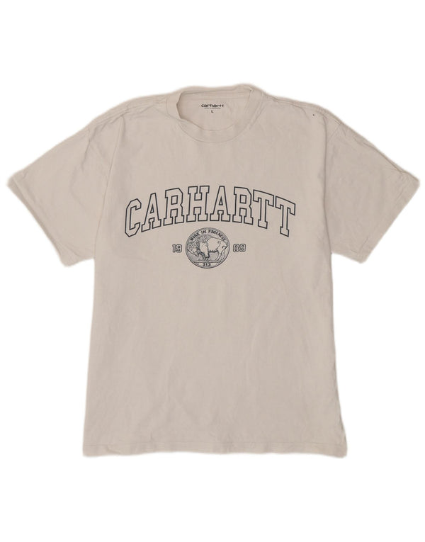 Carhartt Mens Graphic T-Shirt Top Large White Cotton