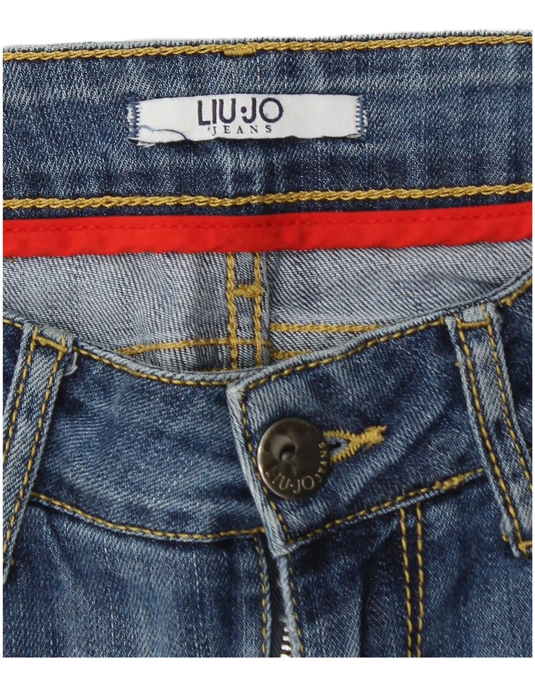 LIU JO Damen Distressed Skinny Jeans W26 L30 Blau