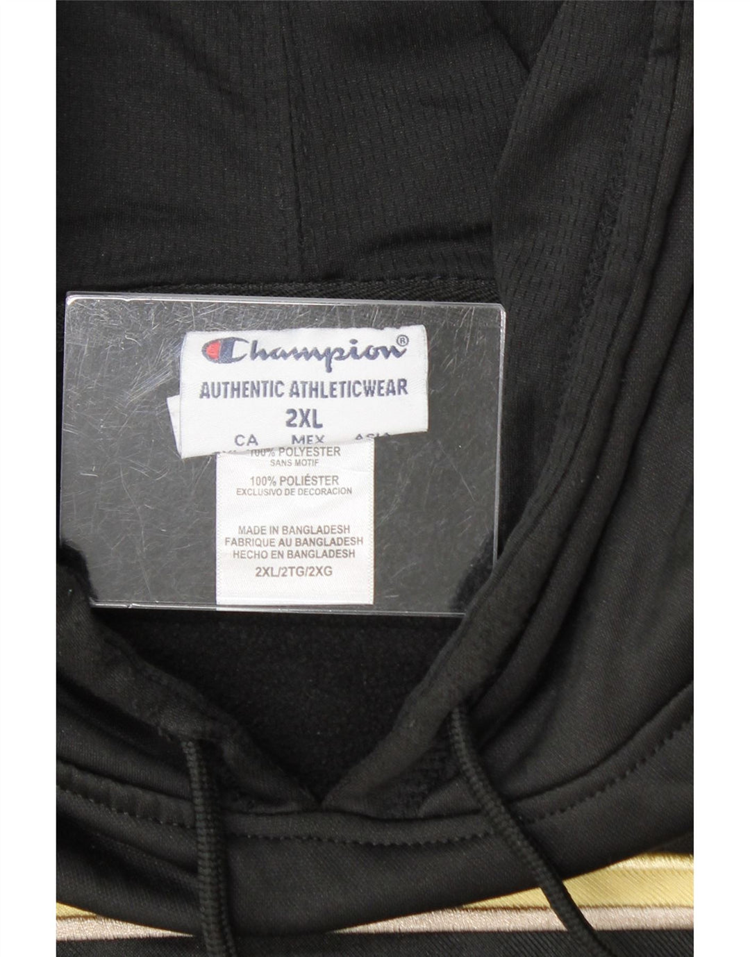 CHAMPION Mens Purdue Graphic Hoodie Jumper 2XL Black Polyester Vintage Champion and Second-Hand Champion from Messina Hembry 