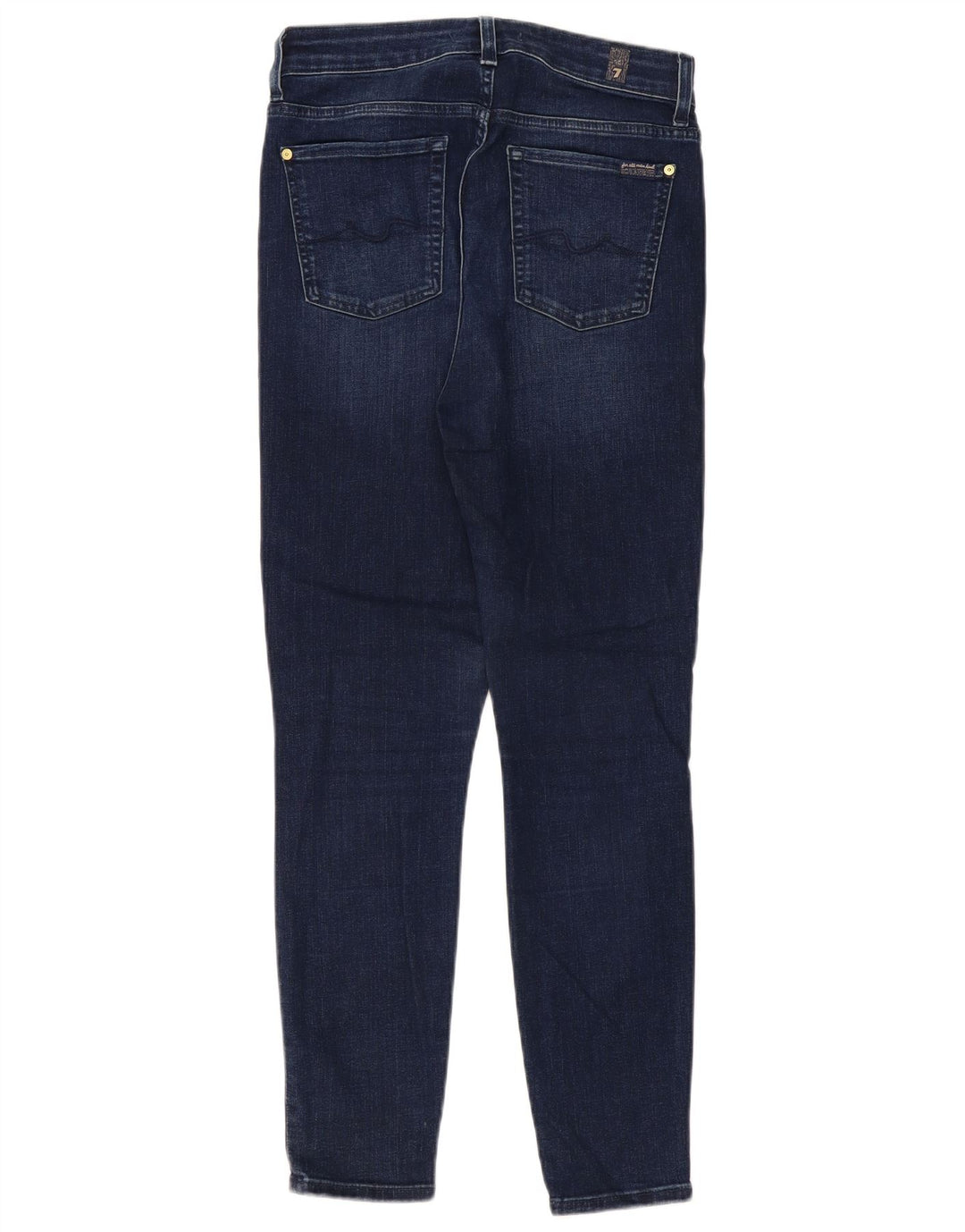 7 For All Mankind Damen Skinny Jeans W29 L28 Marineblaue Baumwolle