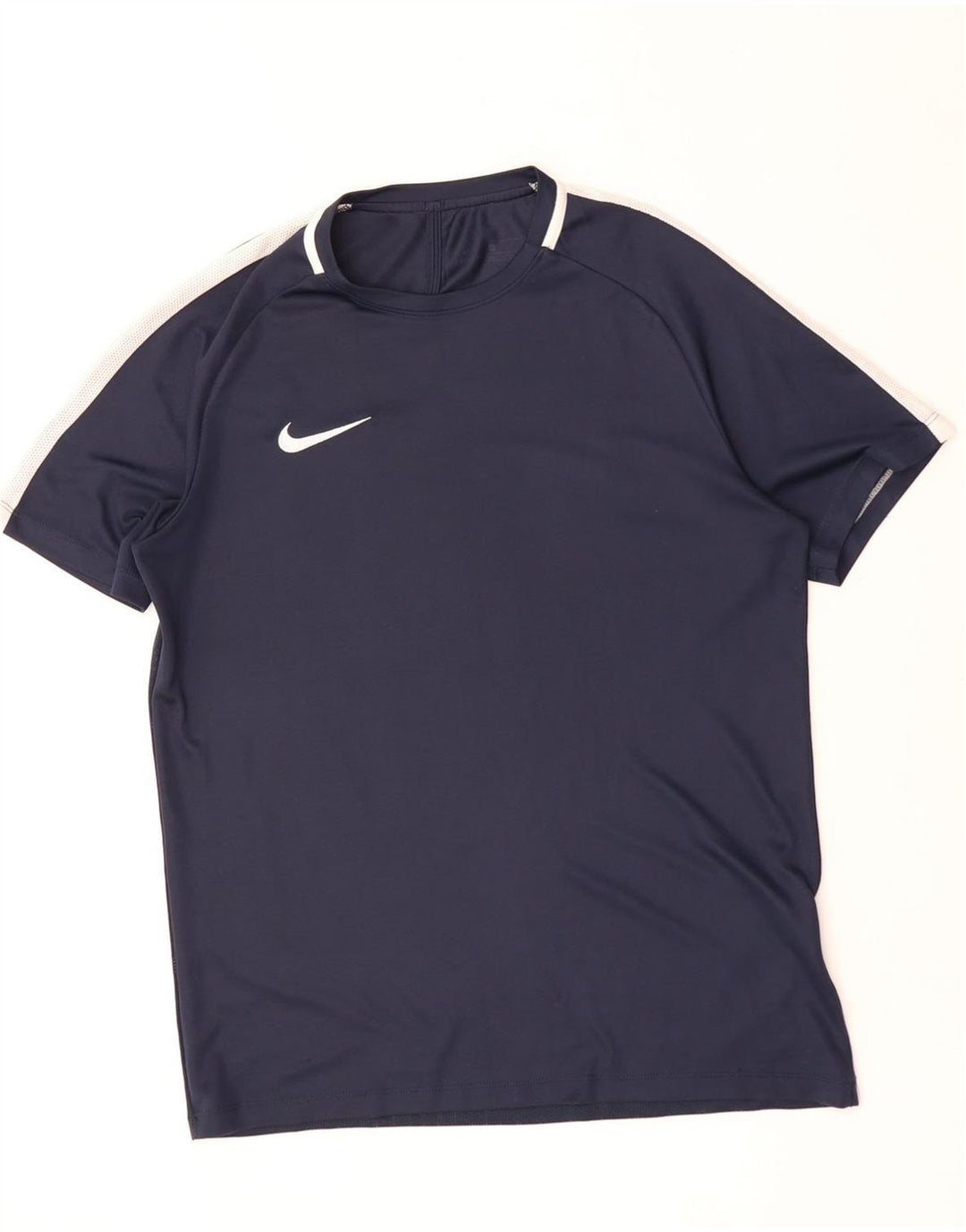 NIKE Herren Dri Fit T-Shirt-Oberteil, groß, marineblau, Farbblock-Polyester