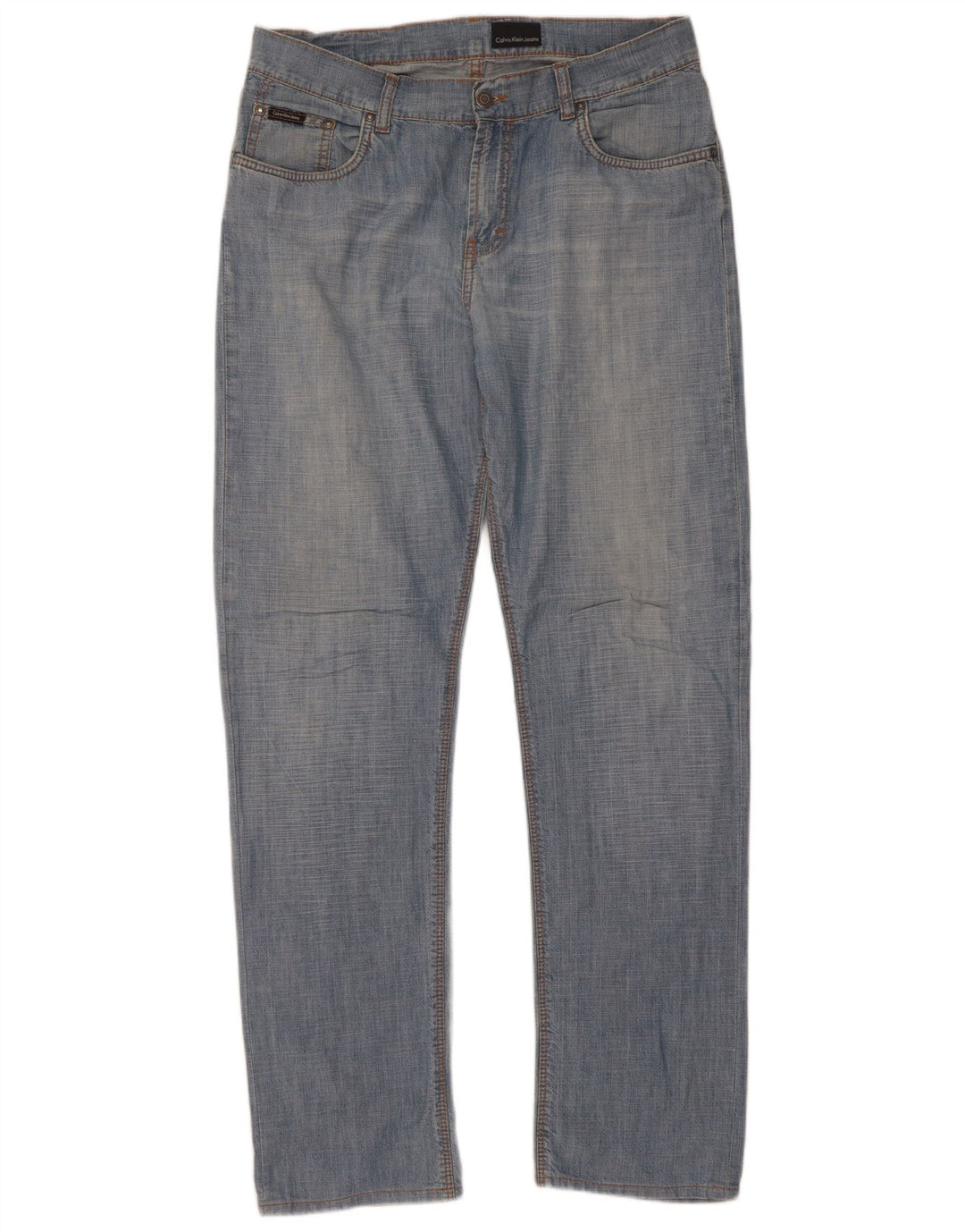 Calvin Klein Herren Straight Jeans W33 L33 Blaue Baumwolle