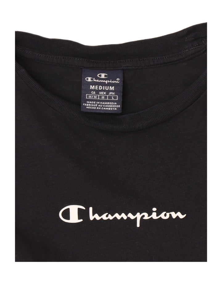 Champion Herren-T-Shirt mit Grafik, mittelgroß, Schwarz, Farbblock