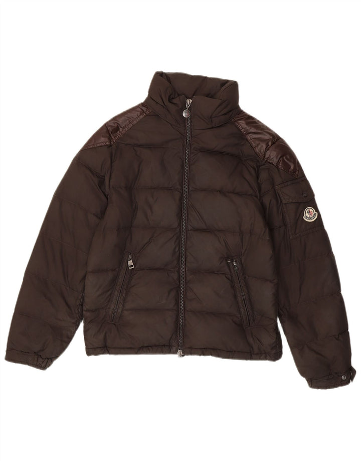Moncler Wattierte Jacke für Jungen, 11–12 Jahre, braunes Polyester