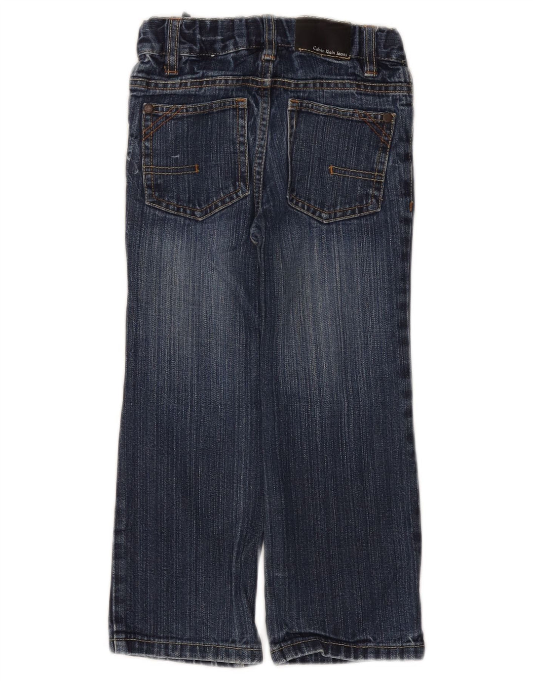 CALVIN KLEIN Jungen Straight Jeans 3-4 Jahre W20 L17 Blaue Baumwolle