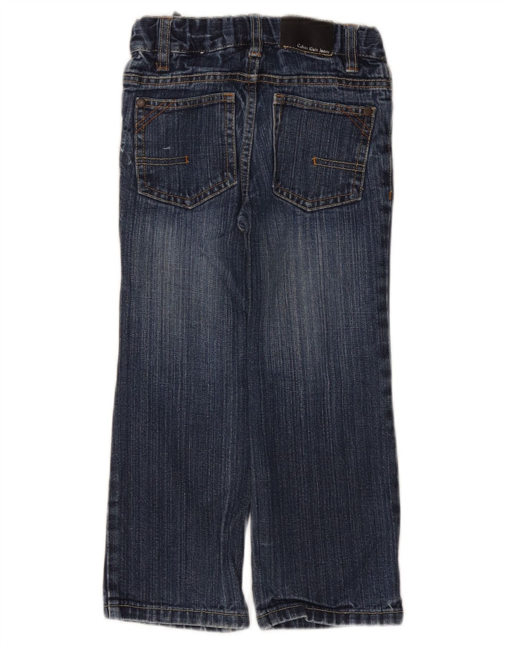 CALVIN KLEIN Jungen Straight Jeans 3-4 Jahre W20 L17 Blaue Baumwolle
