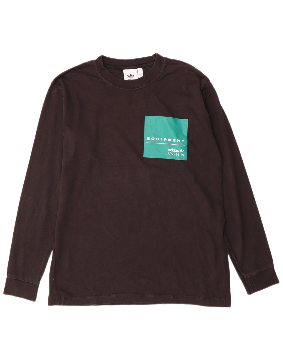 ADIDAS Herren Grafik-Oberteil, langärmelig, groß, Schwarz, Colourblock-Baumwolle