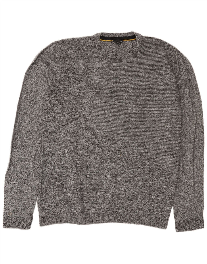 Jack & Jones Herren-Pullover mit Rundhalsausschnitt, XL, Grau meliert