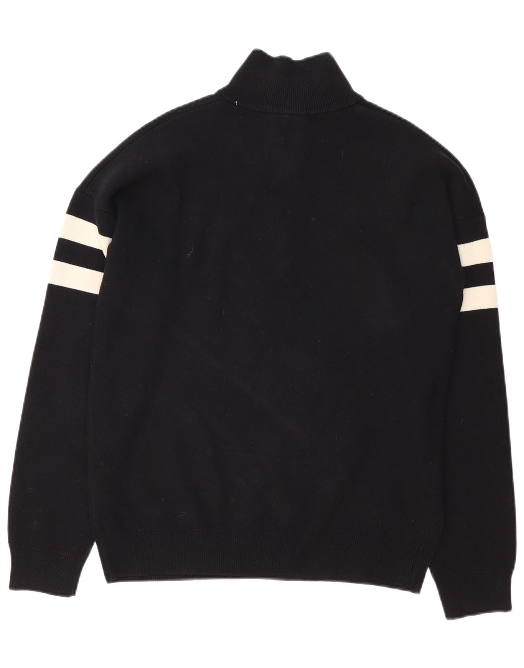 French Connection Herren-Pullover mit Reißverschluss am Hals, Größe S, Schwarz, Farbblock