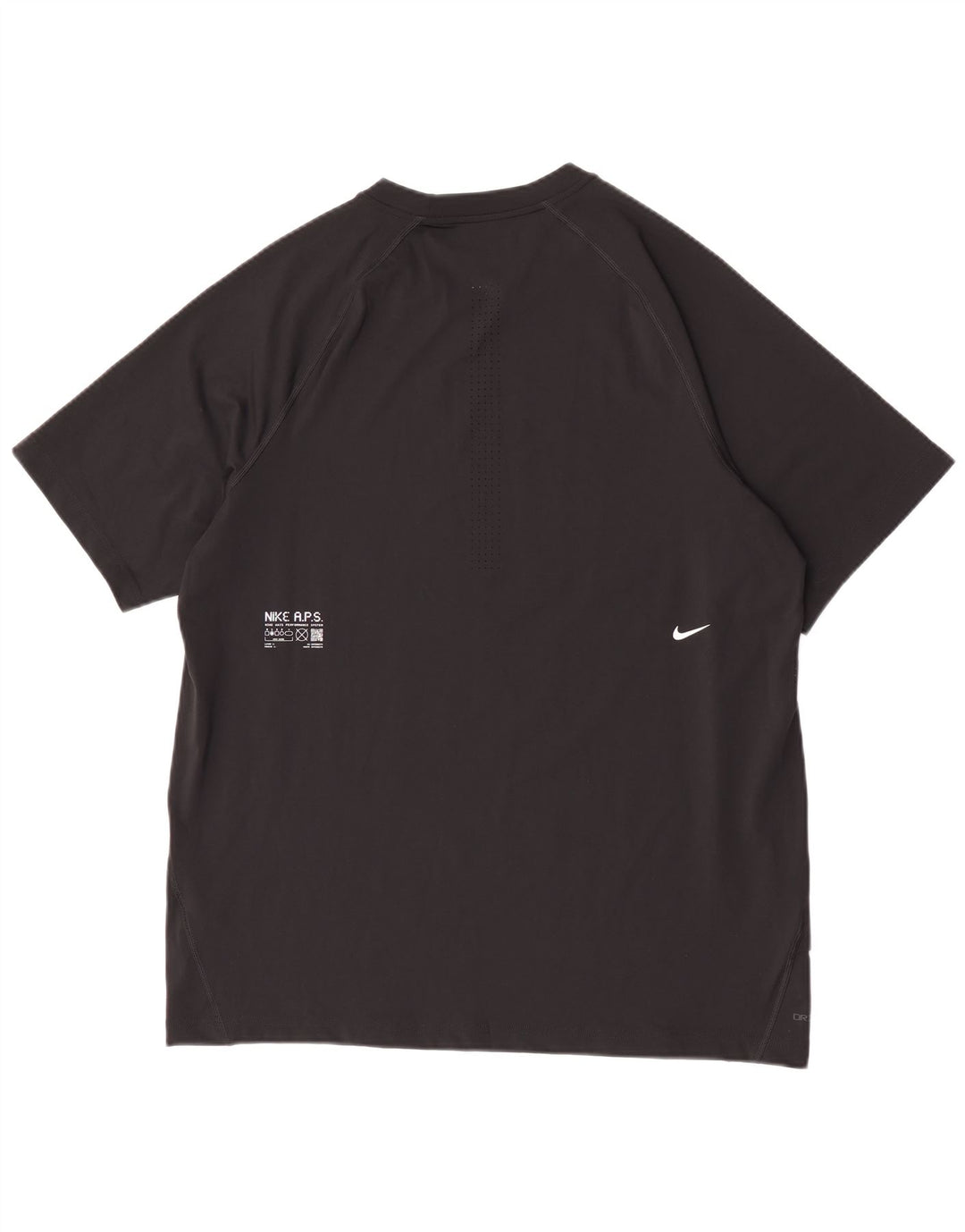 Nike Herren Dri Fit T-Shirt Top Large Schwarz Polyester