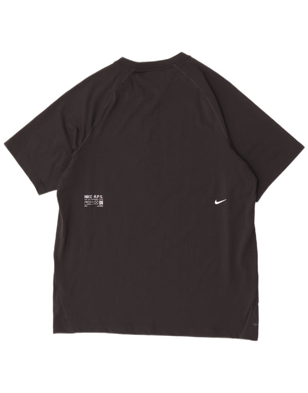 Nike Herren Dri Fit T-Shirt Top Large Schwarz Polyester