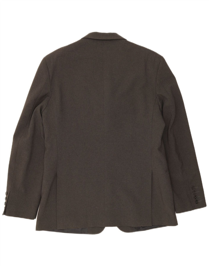 Sisley Herren-Blazerjacke mit 4 Knöpfen, IT 50, großes graues Polyester