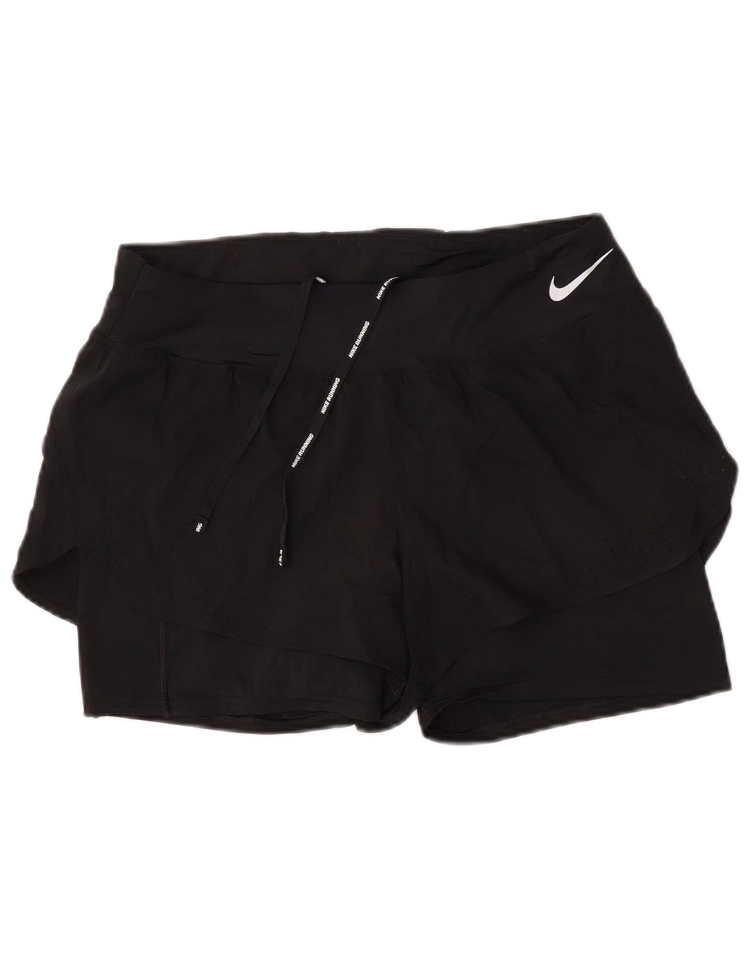 Nike Damen Dri Fit Sport Shorts UK 14 Large Schwarz Polyester