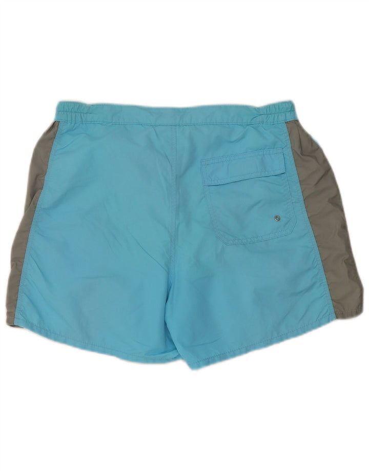 North Sails Herren-Badeshorts aus mittelblauem Colourblock-Polyamid