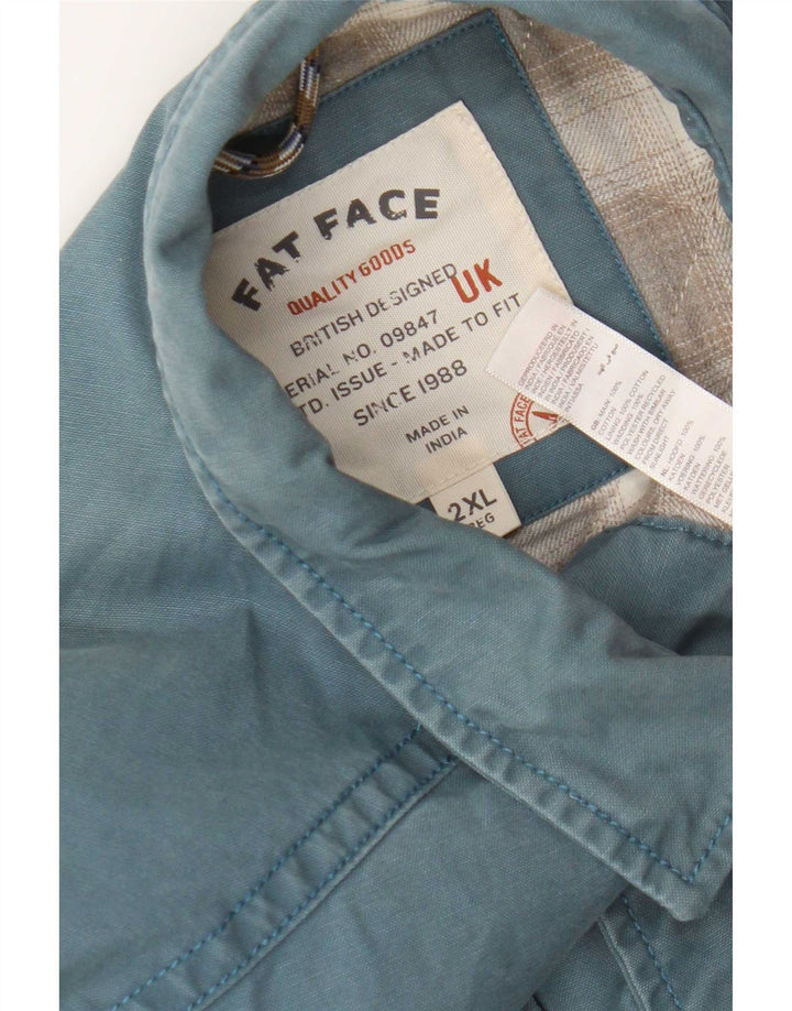 Fat Face Herren Holzfällerhemd 2XL Blau Baumwolle