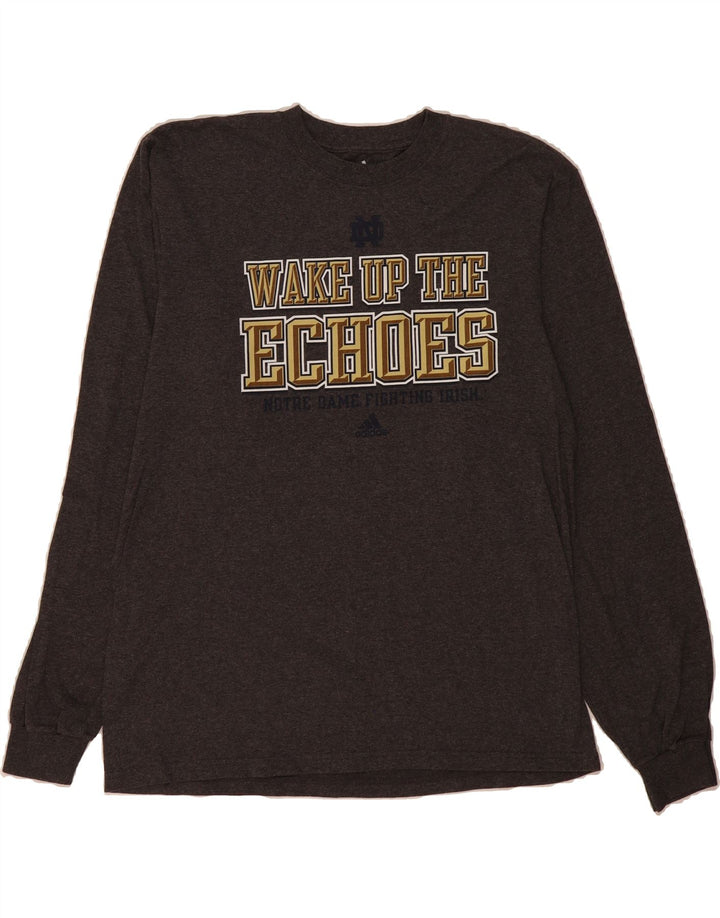 ADIDAS Mens Graphic Top Long Sleeve Large Grey Cotton Vintage Adidas and Second-Hand Adidas from Messina Hembry 