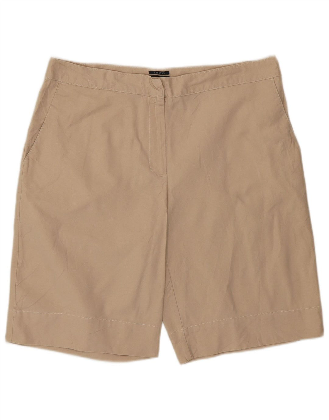 IZOD Damen Chino-Shorts US 12 Large W34 Beige Baumwolle