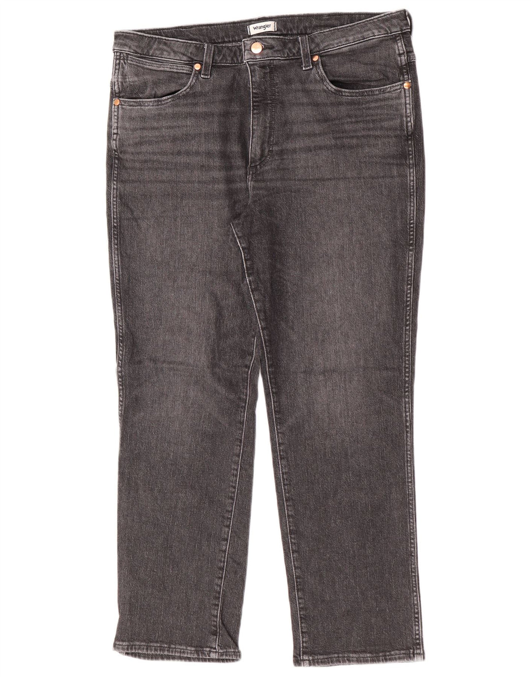 Wrangler Herren Wild West Straight Jeans W33 L28 Graue Baumwolle