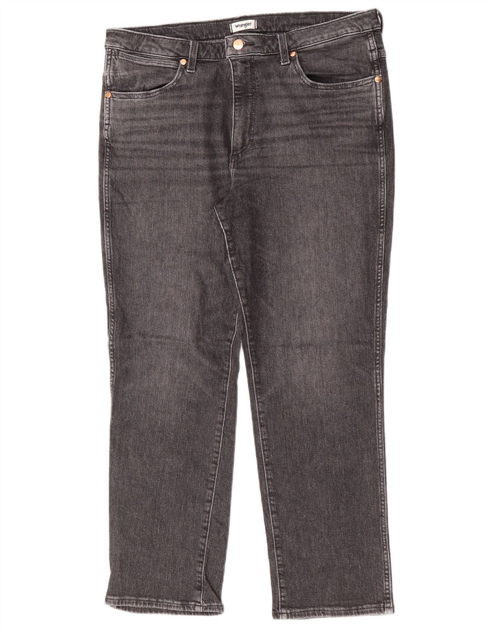 Wrangler Herren Wild West Straight Jeans W33 L28 Graue Baumwolle