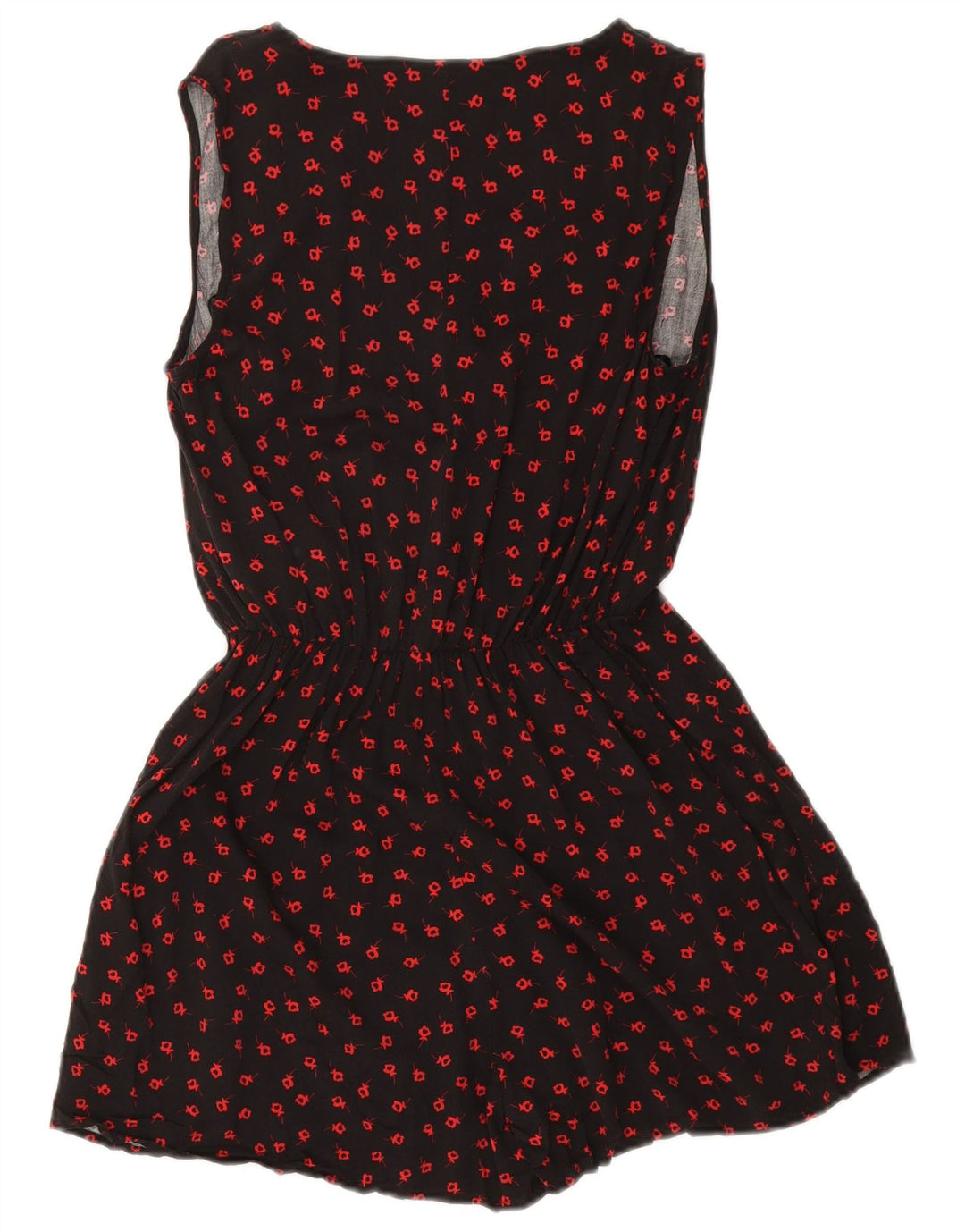 OASIS Womens Sleeveless Playsuit UK 10 Small Black Floral Viscose