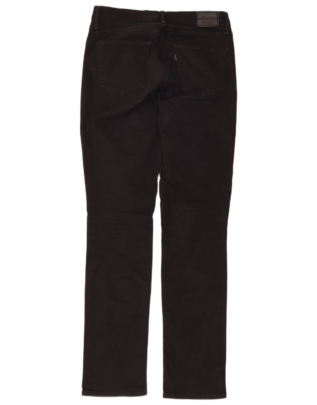 LEVI'S Damen 724 High Rise Straight Jeans W31 L31 Schwarze Baumwolle