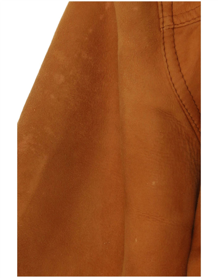 VINTAGE Herren Shearling Jacke UK 40 Large Braun