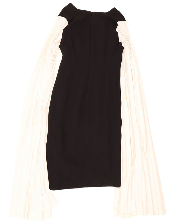 Karen Millen Damen Etuikleid UK 14 Large Schwarz Colourblock Viskose