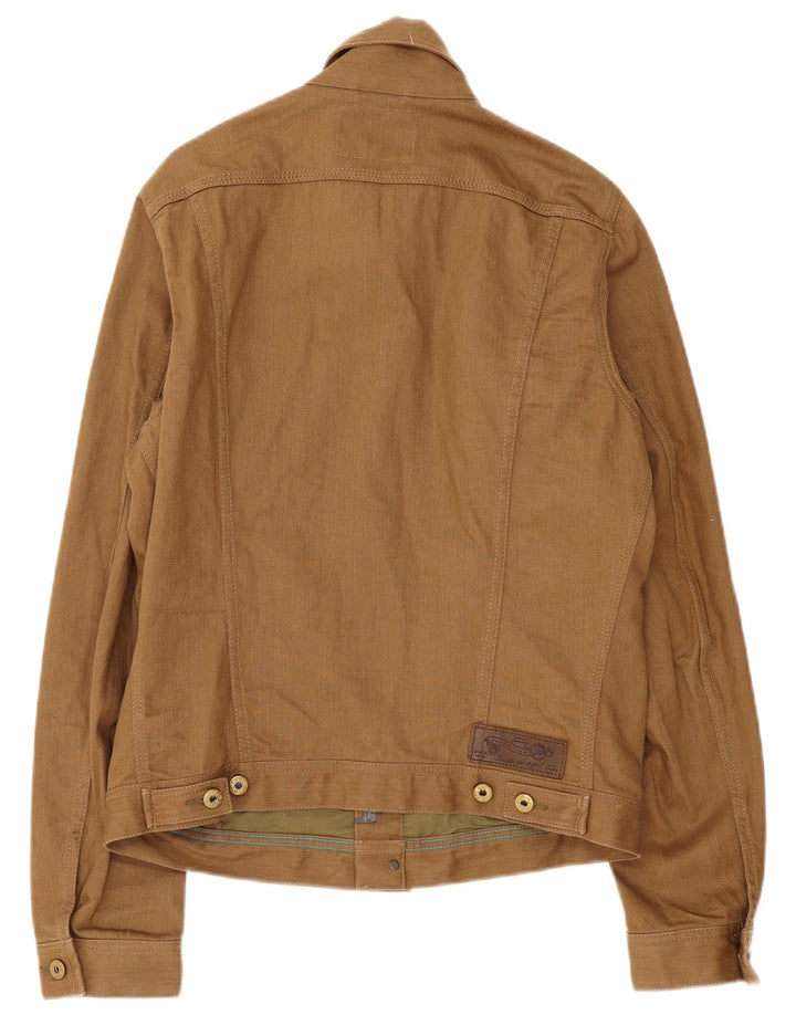 Diesel Herren Jeansjacke UK 40 Large Beige Baumwolle