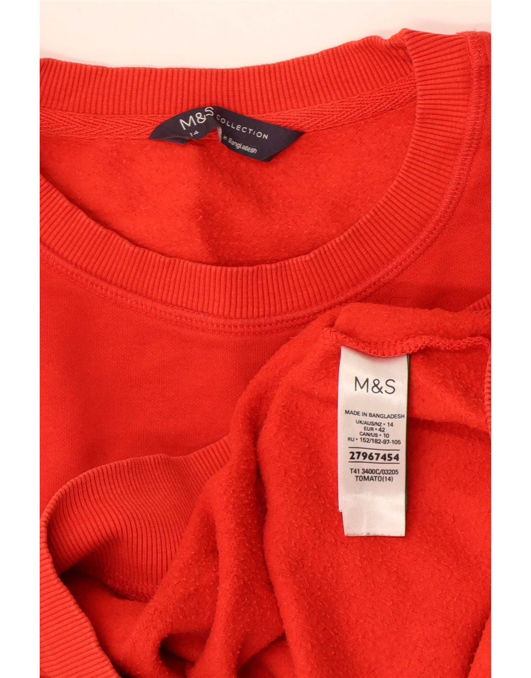 Marks & Spencer Damen-Sweatshirt mit Grafik-Übergröße, Gr. 14, Rot