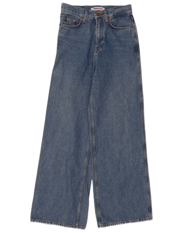 Tommy Hilfiger Damen Blaire High Rise Wide Leg Jeans W27 L30 Blaue Baumwolle
