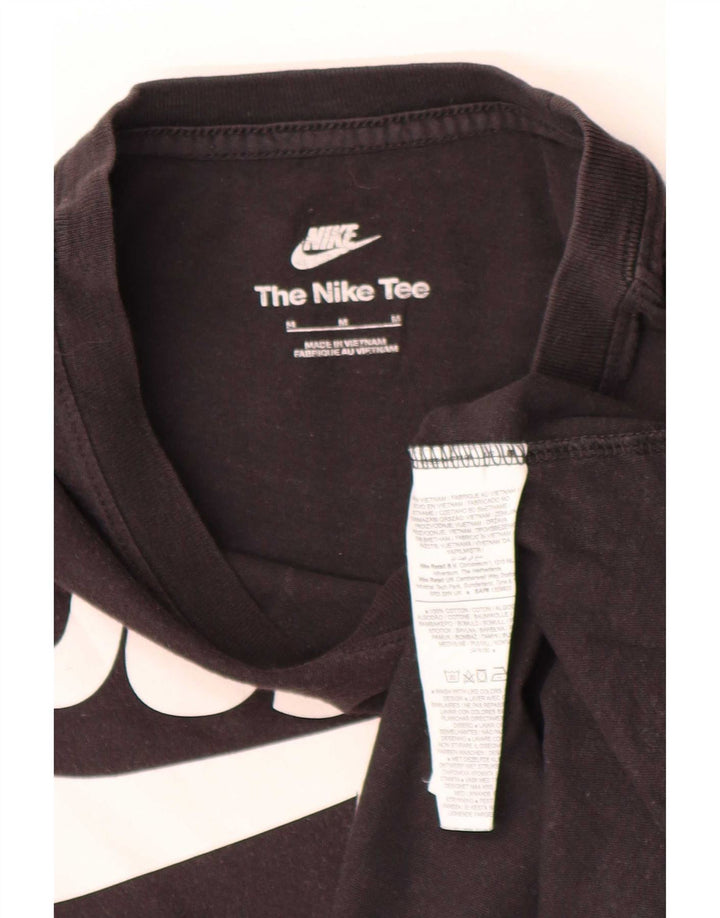Nike Herren-T-Shirt mit Grafik, mittelgroß, schwarze Baumwolle