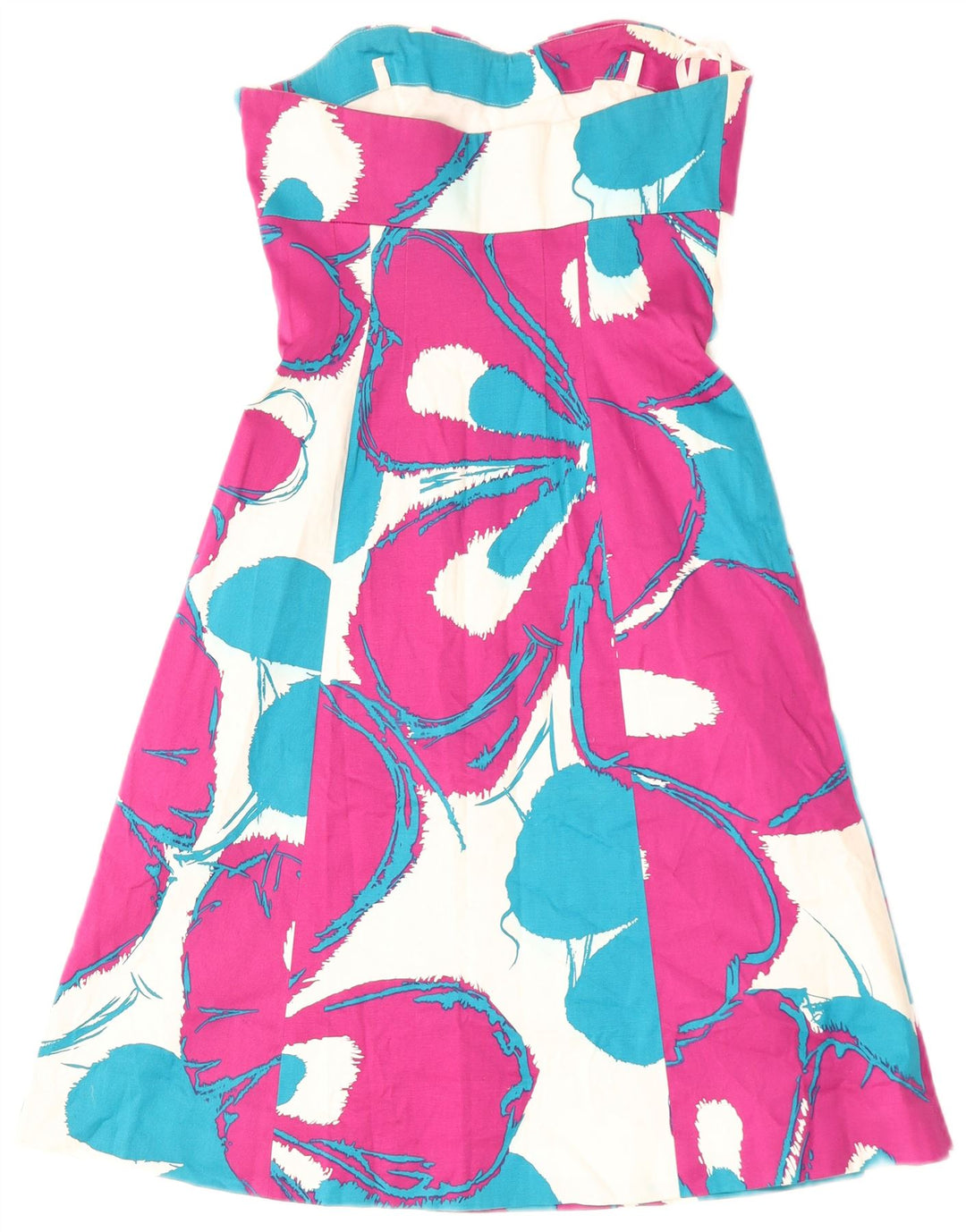 Trägerloses Kleid für Damen von Coast, Größe S, Größe S, rosa, geblümt, Baumwolle