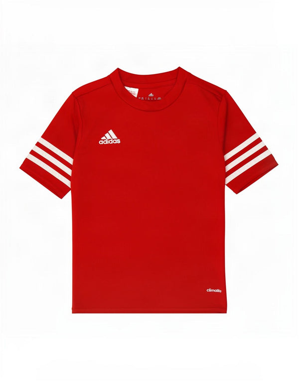 Adidas Jungen Climalite T-Shirt Top 7-8 Jahre Small Rot Polyester