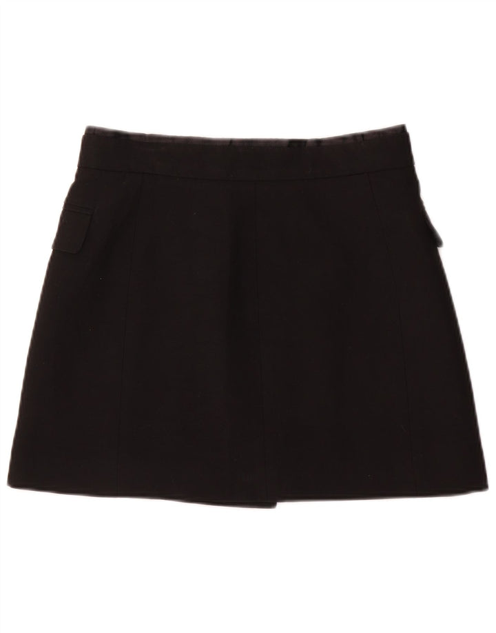 Zara Damen Wickel-Minirock, Größe S, W26, Schwarz