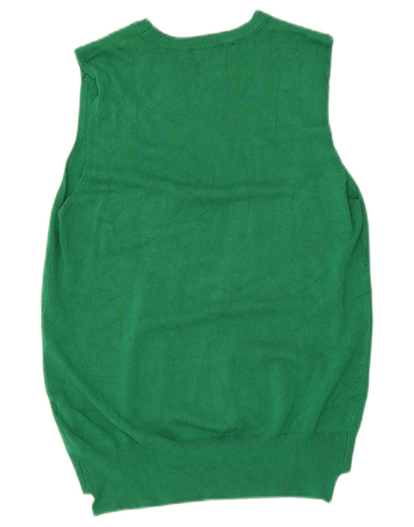 Zara Damen Weste Tank Top UK 12 Mittelgrüne Viskose
