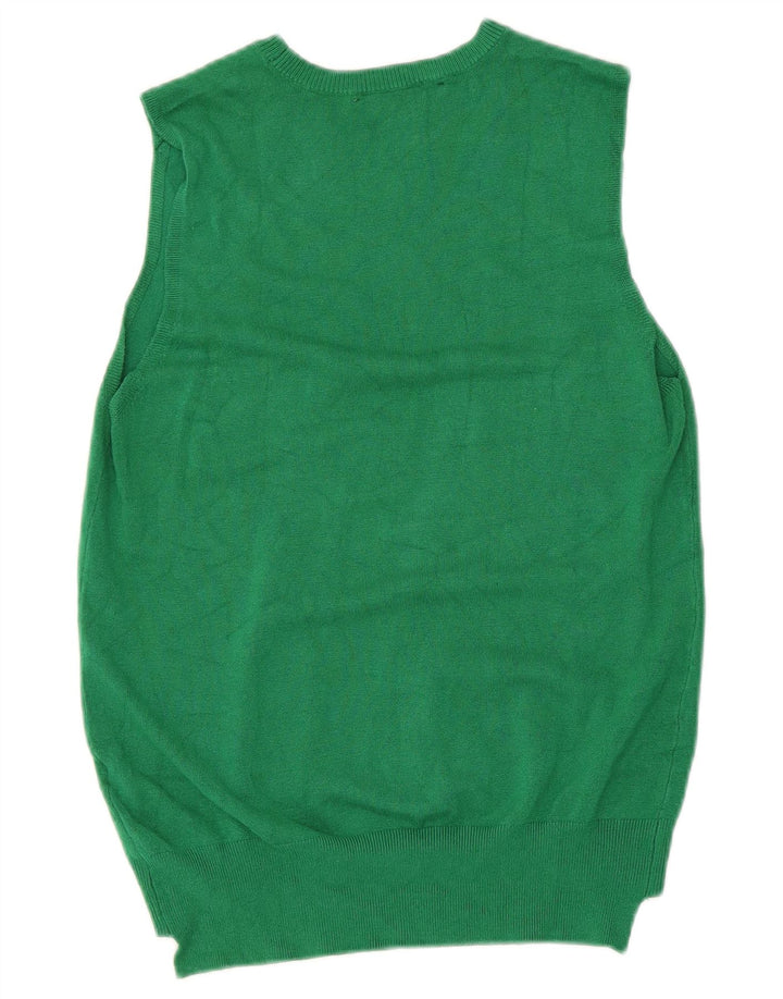 Zara Damen Weste Tank Top UK 12 Mittelgrüne Viskose