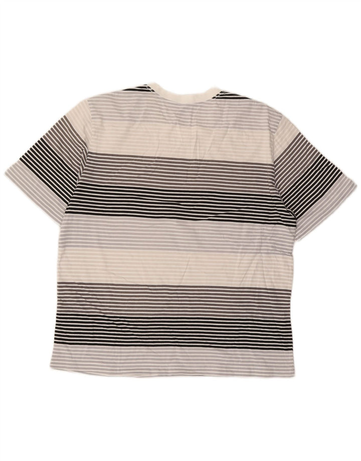 Nike Herren T-Shirt Top XL Grau gestreift